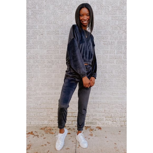 Z Supply Velour Set Size In Black, Size L - Picture 13 of 14